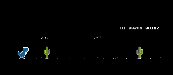 T-Rex Chrome Offline Game - Night Version